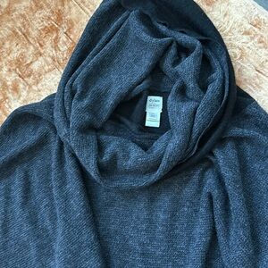 Dylan cowl neck heather grey poncho L/Xl